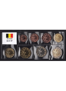 BELGIO serie completa 8 monete del 2017  Fior di Conio New Design 